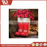 Wholesale Craft Supplies Handmade Shoe Flowerpot Polyresin Christmas Ornaments thumbnail-1