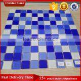 Mixed Blue and White Glass Tiles for Swimming Pool Mosaic thumbnail-1