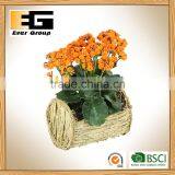 Barrel Shaped Pot Planting Flowerpot of Natural Rattan thumbnail-6