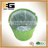 Circular Woven Flowerpot With PVC Linner/ Storage Basket thumbnail-3