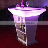 Led Illuminated Home Bar Counter With Stainless Steel Shelf thumbnail-4