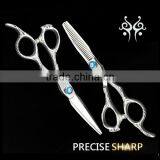 QJ-HS104 Customized Japanese Steel Slim Blade Hair Scissors Set For Professional Hair Cutting Scissors