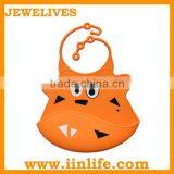 2014 Hot Selling 100% Food Grade High Quality Funny Soft Silicone Baby Bibs thumbnail-1