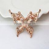 Korean Style Metal Cat Eye Butterfly Brooch Handmade Rhinestone Butterfly Brooch for Women Gifts 2016 thumbnail-2