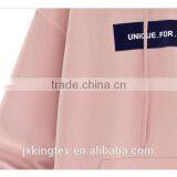 2017 Hot Sale OEM Women Long Sleeve Pink Color Fleece Plain Hoodies With Competitive Price thumbnail-3