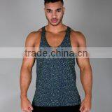 Quality Blended Cotton Gym Heather Stringer Front Grande Singlets thumbnail-3