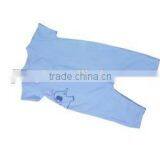 Sky Blue Summer Short-sleeved Baby Velour Romper thumbnail-1