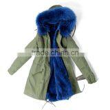 Myfur Customized Fake Rabbit Fur Lining Plus Parka With Random Colorful Raccoon Fur Hood thumbnail-2