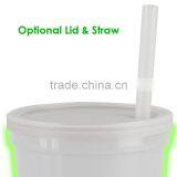 USA Made 12 oz Glow In The Dark Stadium Cup - Glows in the Dark, BPA-free and Comes With Your Logo thumbnail-2