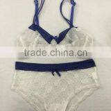 Stylish Design Tranparents Lace Soft Cup Bra Sexy Ladies Bra Panty Set thumbnail-1