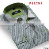 2016 Fashion Summer Stripe Men 100% Cotton New Style Unique Shirt thumbnail-1