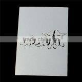Paper Wedding Party Name Place Cards Flower & Love Birds Hollow Light Golden Glitter thumbnail-3