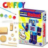 Design Your Own Color Your Wooden Robot thumbnail-2