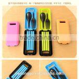 ABS Portable Chopstick Spoon Fork 3 Piece Set Ableware/Lidg Travel 3 Piecer Set Wheat Straw /f Dining Tableware thumbnail-4