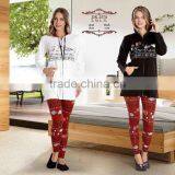 ladies 100 cotton knitted sleepwear pajama