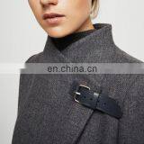 Fashion Unique Design Belt Pocket Slim Fit Plain Simple Girls Jacket thumbnail-5