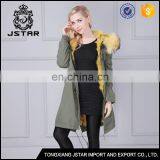 Hot Sale Top Quality Green Military Style Apparels Long Fur Clothing thumbnail-6