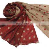 Pashmina Woolen Stoles With Polka Dot Print