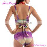 No Moq Custom Push Up Tie Gradient Color Swim Suit Women Swimsuit thumbnail-2