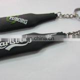 Custom Black Color Soft Rubber Pvc Keychains With Bottle Shape thumbnail-3