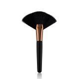 Individual Customize Factory OEM Black Synthetic Hair Fan Brush Makeup Brush thumbnail-3