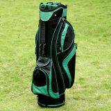 Custom 14 Way Black and Green Color Portable Golf Bag thumbnail-4