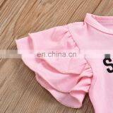 Short Sleeve Pink Top Matching Leopard Pattern Shorts and Headband 3pcs Beautiful Baby Girl Boutique Summer Suit thumbnail-2