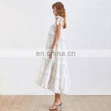 TWOTWINSTYLE Strapless Off Shoulder Backless Ruffles Bow Dresses Female Fashion 2020 thumbnail-5