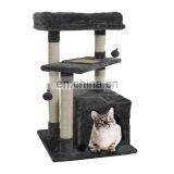 Amazon Hot Selling Large Size Wooden Pet Scratcher House Tower Condo Cat Tree thumbnail-2