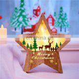 Hot Selling Nordic Style Christmas 3D Wood Star Shaped LED Table Night Light thumbnail-3