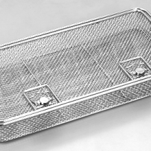 Perforated Stainless Steel Trays Instrument baskets with Wire Mesh Lids