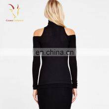 Вязаное платье изCashmereдля женщин с вырезом на плечах, сверхдлинное thumbnail-2