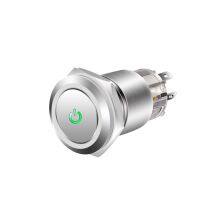 J&V Graphic Glowing Metal Push Button Switch