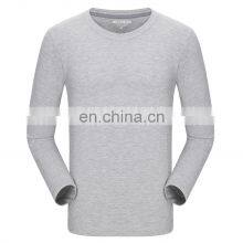 Clothing Wholesale Custom Brand 100% Organic Cotton High Quality Round Neck Plus Size Men's Sportswear Long-sleeved T-shirt thumbnail-1