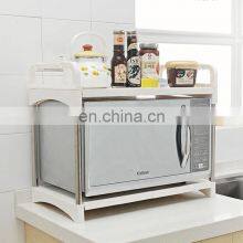 Kitchen Microwave Oven Storage Rack Shelving Unit, 2-Tier Adjustable Stainless Steel Storage Shelf thumbnail-2