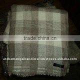 New Arrival- Check Pattern Cashmere Shawl thumbnail-1