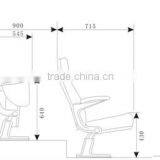 Aluminium Alloy Leg Auditorium Seating With Writing Tablet HJ88A-L thumbnail-4