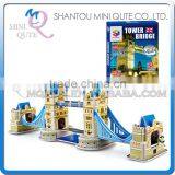 Mini Qute Tower Bridge Building Block World Architecture 3d Paper Diy Model Cardboard Jigsaw Puzzle Educational Toy NO.B668-15