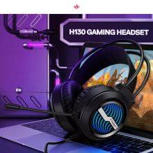 New H130 Headset Headphones Gaming Headset With Lights Universal Uhf Wired Microphone Computer Headsets thumbnail-3
