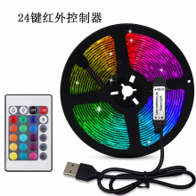 5V LED Light Strip USB 24-key Infrared Bluetooth 5050RGB Colorful Light Strip TV Background Atmosphere Light Strip thumbnail-3