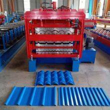 Howann Three Layer Roof Slate Tile Making Machine Corrugated Sheet Roof Roll Forming Machine thumbnail-5