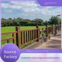 High-strength Cement Guardrails for River Channels and Dams, Precast Concrete Imitation Wood and Stone Fences, and Imitation Bark Handrails for Parks thumbnail-4