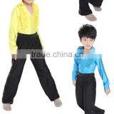 Promotion Fashion Long Sleeve and Pants Children Ballroom Dance Practice Costume for Boys Latin Jazz Dance Wear thumbnail-4