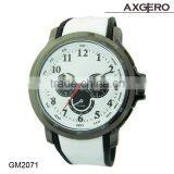 New Design Hot Selling Japan Movt Quartz Watch Stainless Steel Back Rubber Brand Wrist Watch