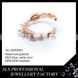 Gemstone Ring 3 Pearl Rings Fashion Rose Gold Plated Jewelry Wholesale 2014 Wedding Ring thumbnail-4