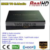 China Amazing Sales SPDIF HDMI Converter RCA HDMI To HDMI/RCA/SPDIF Converter With 5.1 Audio