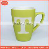 Print Mug 2016 Cheap Stoneware Mug Sandblast Letters Coffee Tea Mug With Handle thumbnail-3