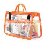 Orange PVC Make-up Bag With Webbing thumbnail-1