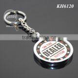 High Quality Zinc Alloy Metal Casino Chips Custom Engraved Enamel Personalized Poker Chip Keyring thumbnail-1