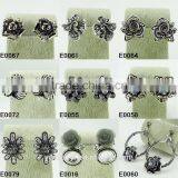 Plated Silver Pearl Ring Rhinestone Rings Big Opal Ring R797 thumbnail-6